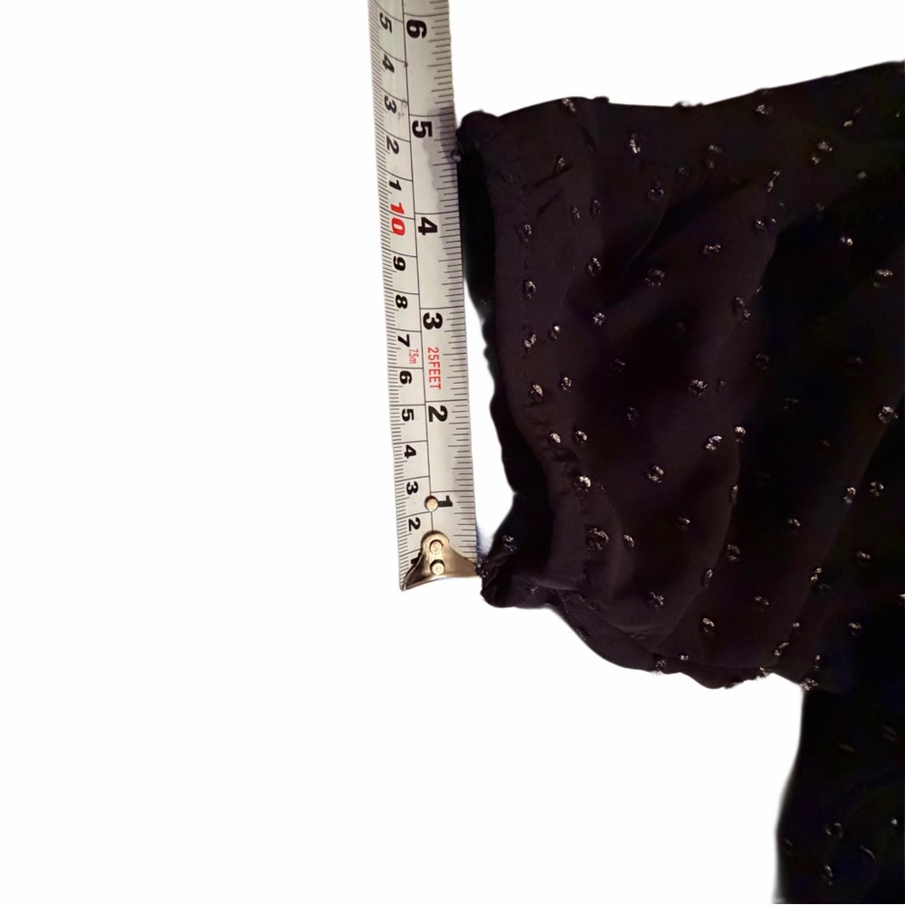 Francesca's Collections‎ Black Mini Dress with Embroidered Dots - Picture 2 of 9
